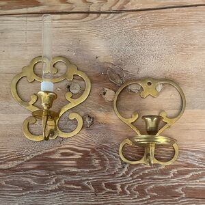 Elegant Brass Wall Candle/ flower/propagation Holders